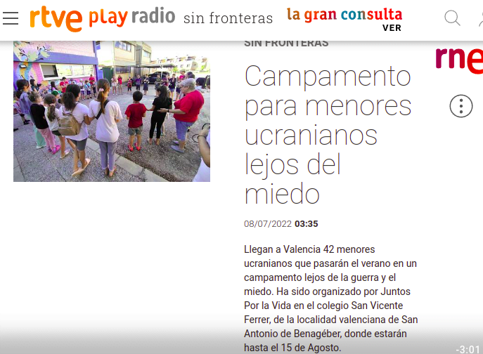 noticia en radio 8 julio