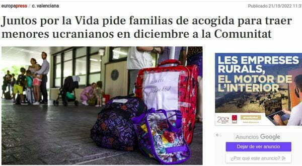 prensa - petición familias de acogida