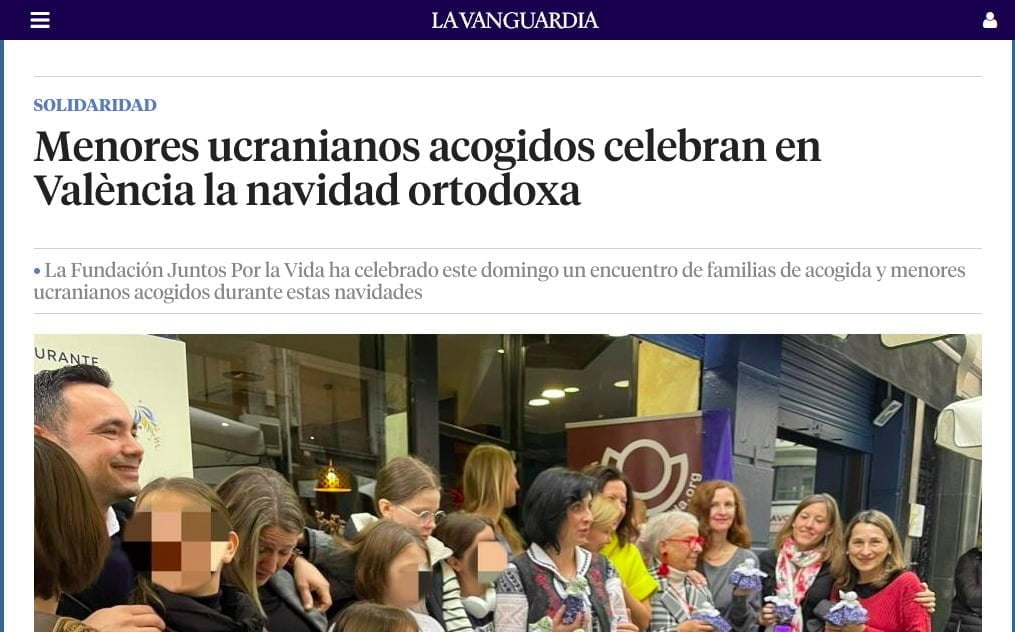 noticia - menores ucranianos con familias valencianas