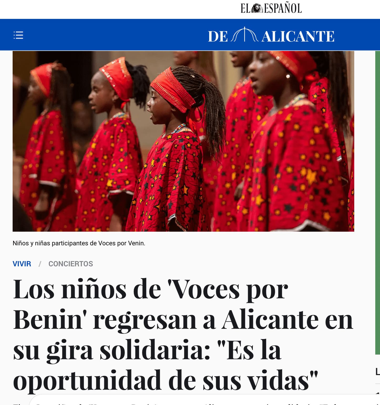 coro voces por Benin