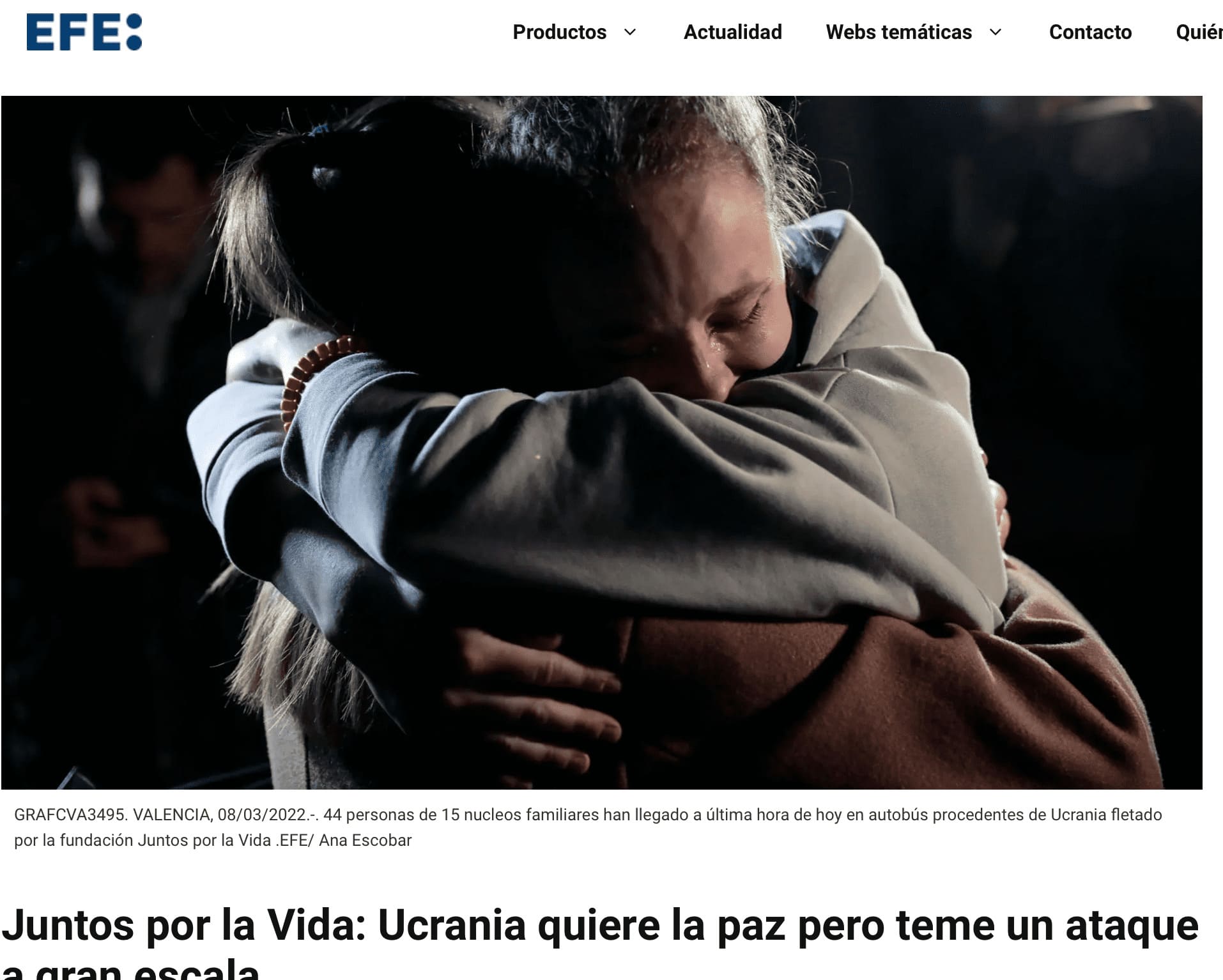 prensa EFE-Ucrania quiere la PAZ