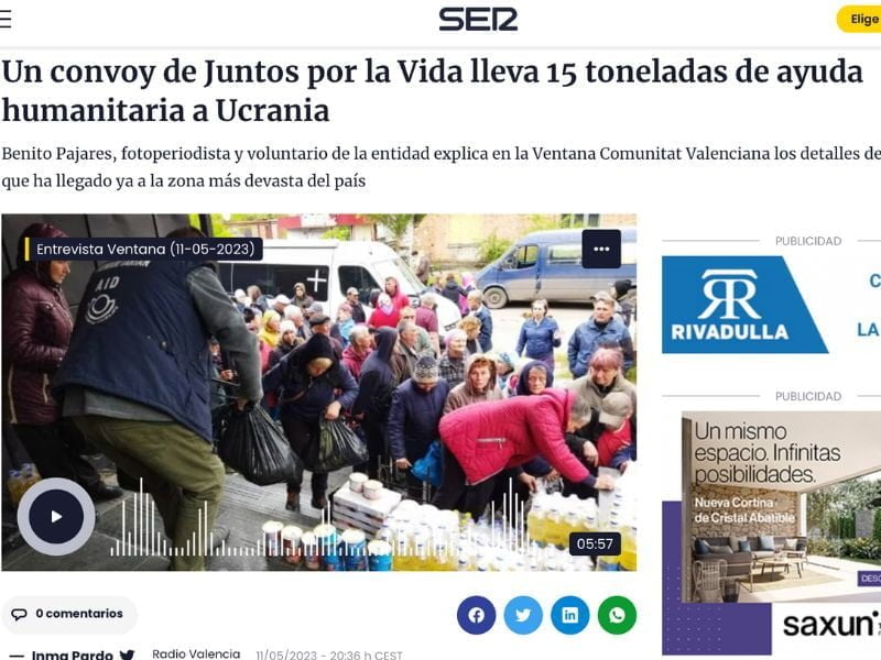 Cadena Ser - Noticia Ayuda Humanitaria