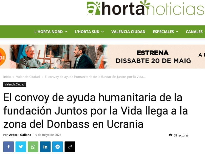 Noticia Horta - Ayuda humanitaria
