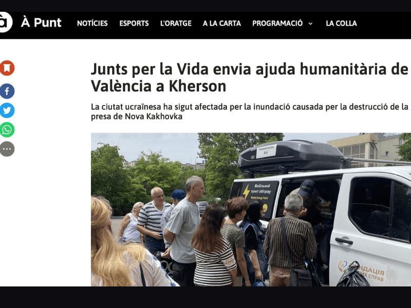 Ayuda Humanitaria Presa Kherson