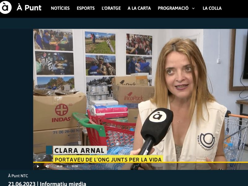 Entrevista a Clara por la recogida de Ayuda Humanitaria