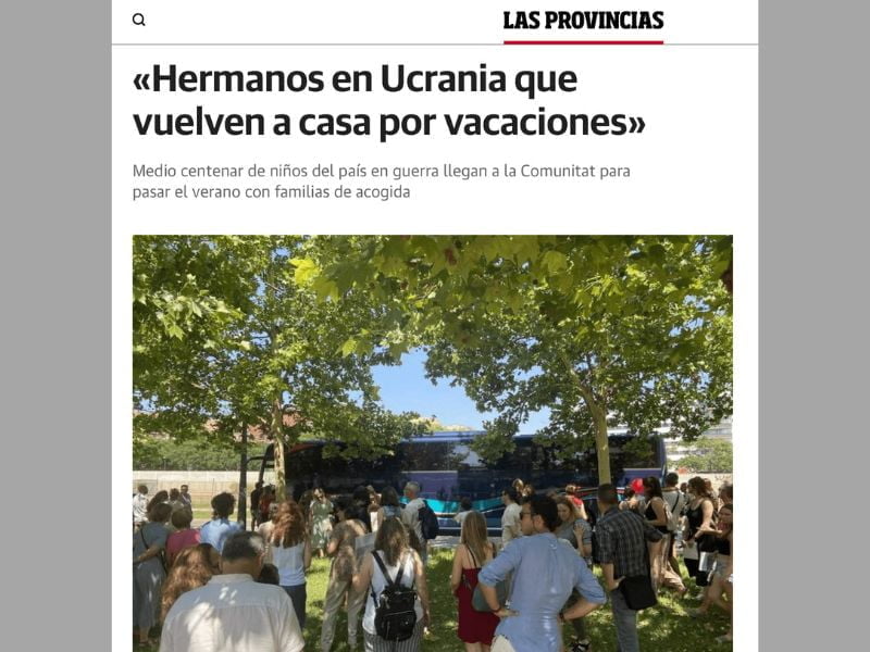 Prensa Las Provincias - llegada menores ucranianos