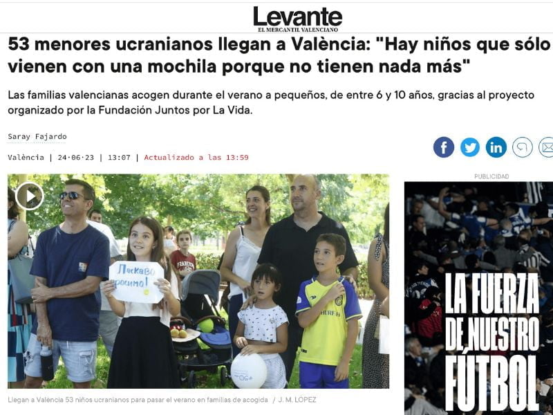 Prensa Levante - Llegada menores ucranianos