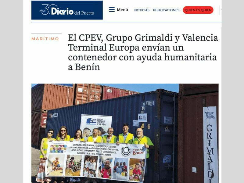 Diario Puerto- Envío contenedor a Benin