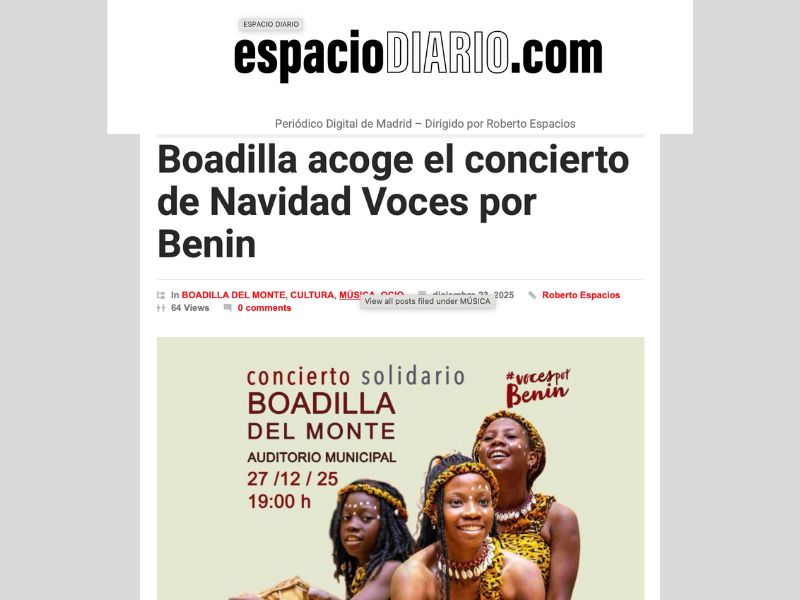 concierto Boadilla 23 diciembre