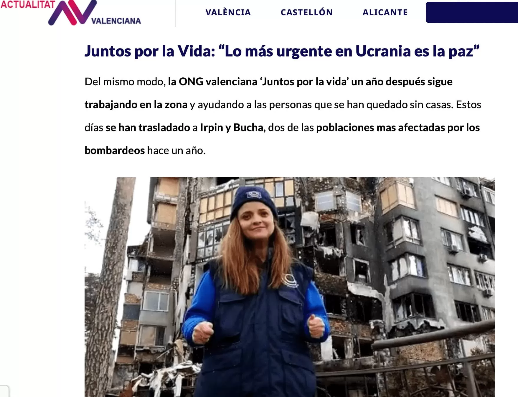 Actualidad Valenciana-JXLV se necesita Paz