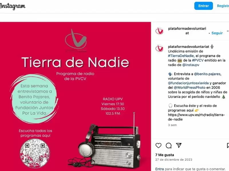 Instagram - entrevista a Benito Pajares