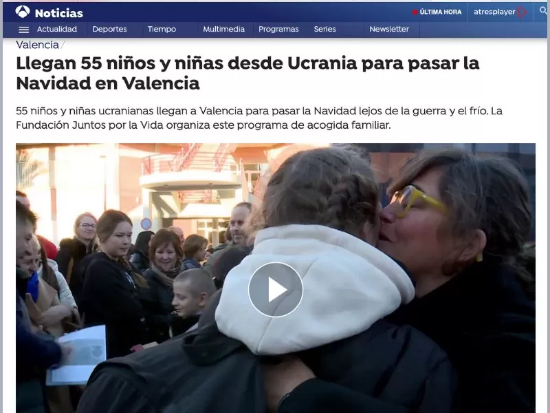 A3 - Llegan menores ucranianos a pasar la Navidad