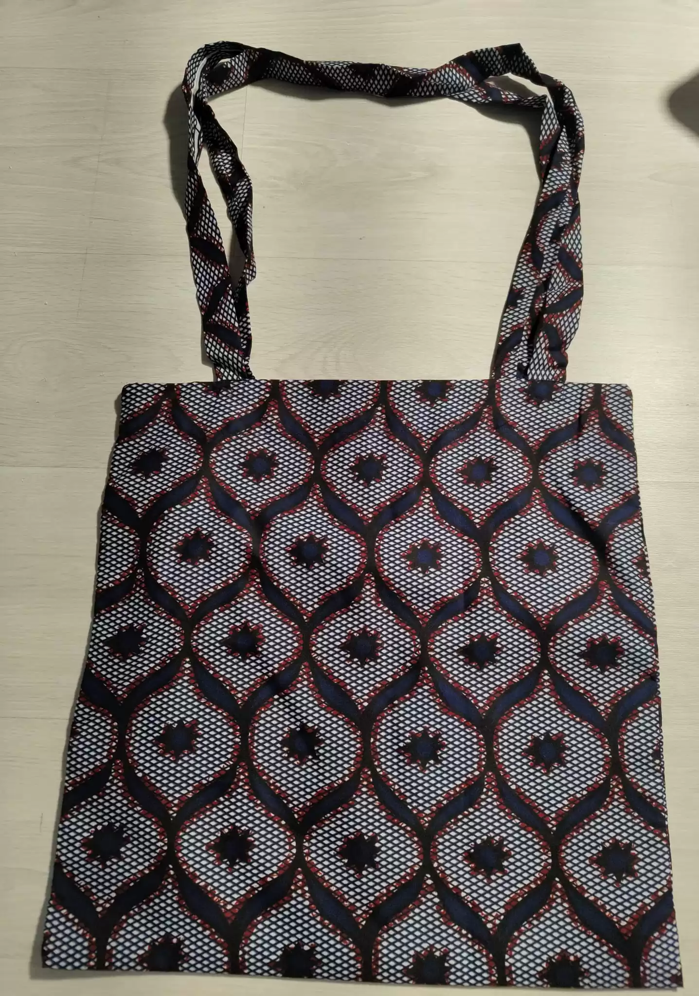 Tote Bag de tela africana azul oscuro - Imagen 3