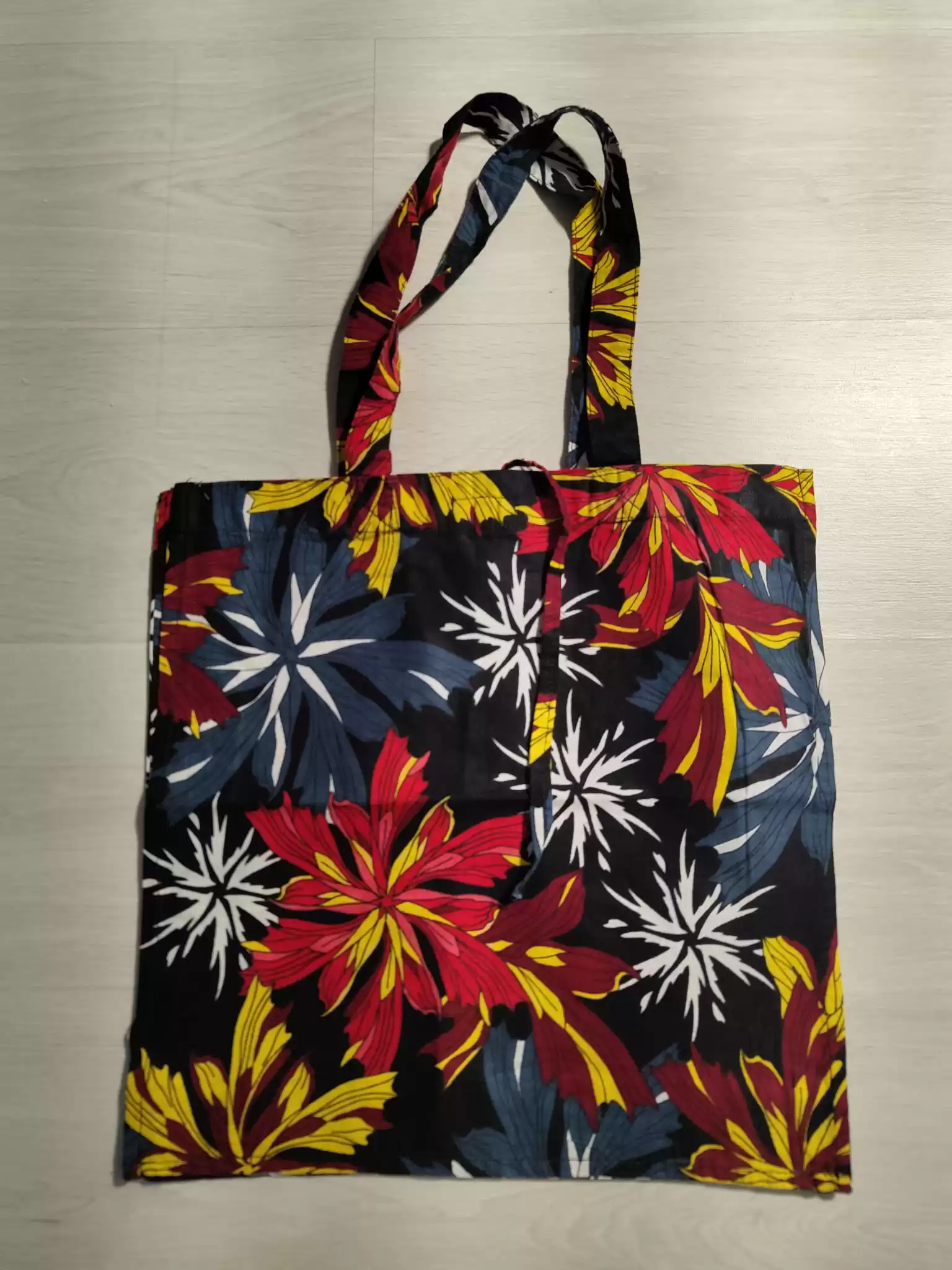 Tote Bag de tela africana floral - Imagen 2