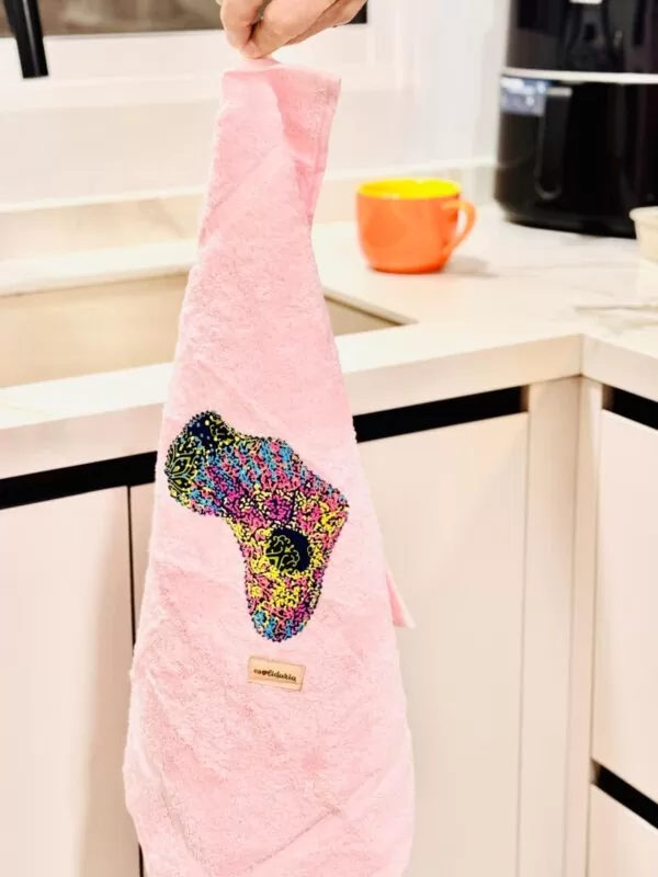 Paño cocina rosa