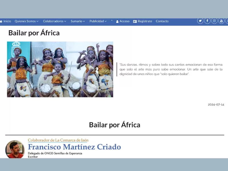Artículo acerca de Voces por Benin