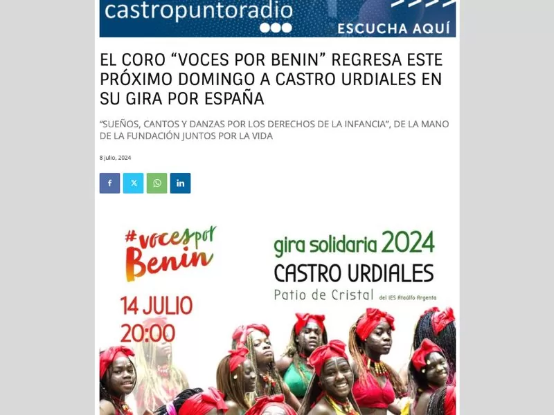 Castro Puntoradio habla de Voces por Benin