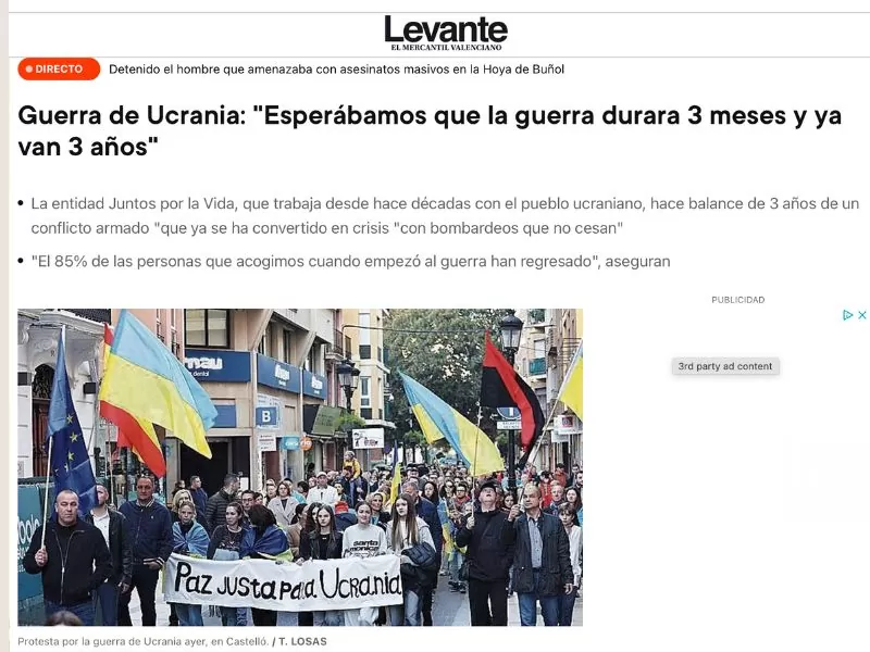 3 años de guerra en Ucrania