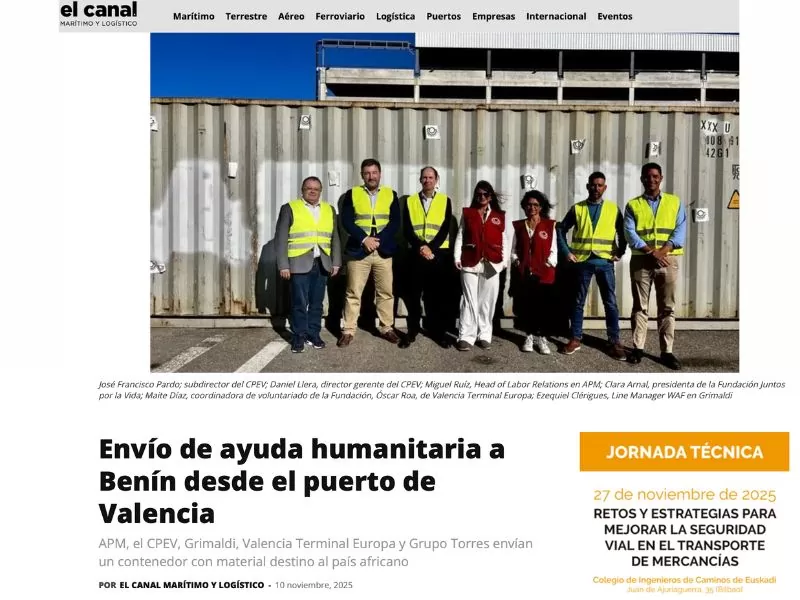 El Canal 10:11:25 Envío contenedor a Benin