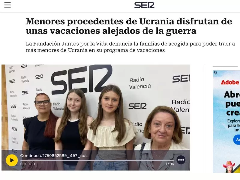 La Ser 25:06:25 Noticia menores acogidos junio 25