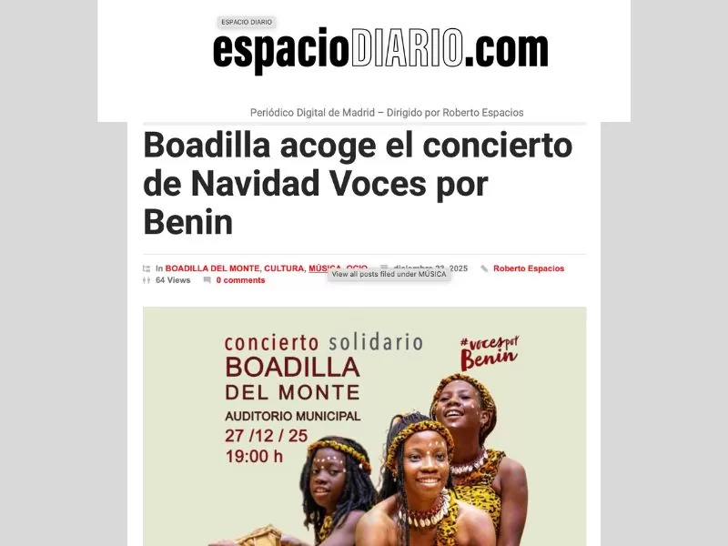 concierto Boadilla 23 diciembre